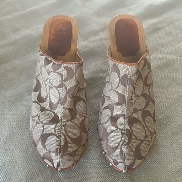 Coach clog genuine leather made in Italy size 10 - Picture 1 of 11